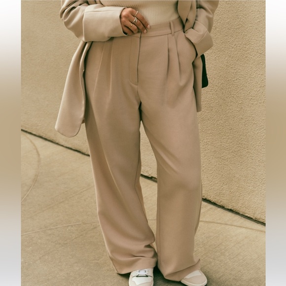 Curve Love A&F Sloane Tailored Wide Leg Pant - Picture 5 of 9